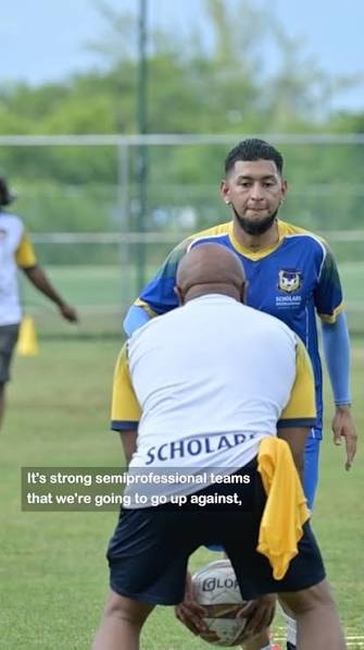 Scholars International players training on the football field
